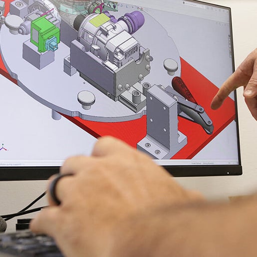 design specs on computer screen